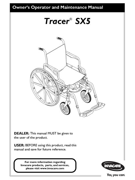 invacare tracer sx5 parts pdf manual